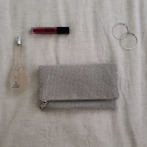 Charming Charlie Rhinestone Fold Clutch